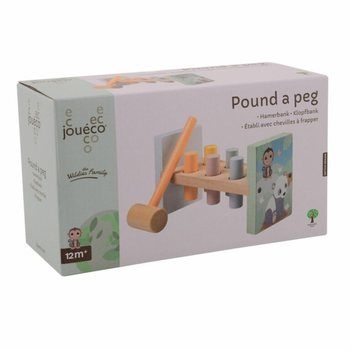 JOUECO - Banco da martellare in legno Animali Selvatici - Per bambini dai 12 mesi (1 pz)
