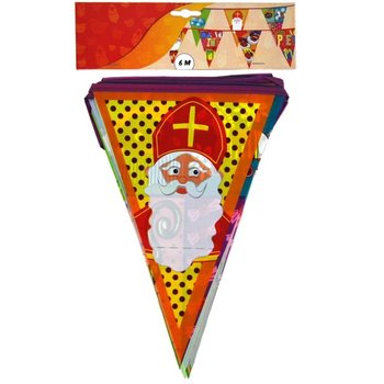 GHIRLANDA DI BANDIERINE SAN NICOLA 6 METRI (5 pz.)