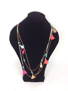 Collana Stile Ibiza con Nappine e Croci (1 pz)