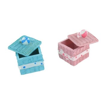 Scatolina Decorativa Portaoggetti - Rosa/Blu (2 pz.)