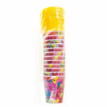 Bicchiere con cannuccia / Bicchiere per gelato &ndash; Smiley, 250 ml (12 pz.)