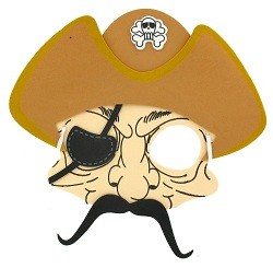 Maschera da Pirata in Gomma Piuma (12 pz.)