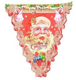 FESTONE DI BANDIERINE DI NATALE (10 pz.)