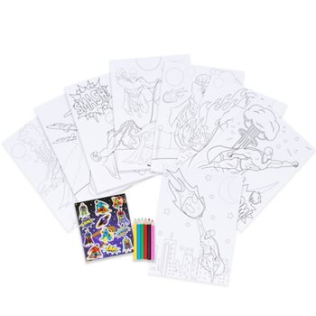 SET COLORARE GRANDE - MODELLO: SUPEREROI - Dim. 22x30x1 CM (12 pz.)