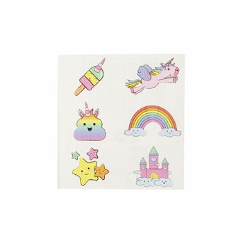 TATUAGGI DIVERTENTI &ndash; MODELLO: UNICORNO (96 pz.)