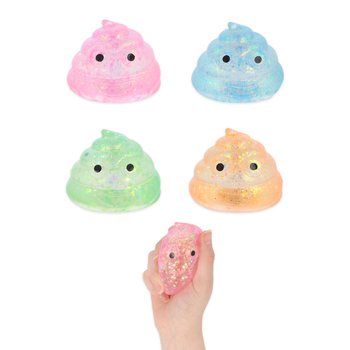 POOP SQUEEZE - CON GEL DI ZUCCHERO E GLITTER - COLORI MISTI - IN DISPLAY (12 pz.)