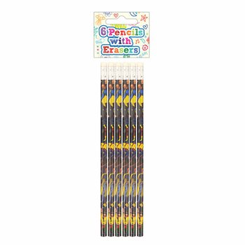 Set da 6 Matite e Gomme Super Eroi - Display (24 set)