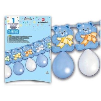 GRANDE GHIRLANDA DI PALLONCINI 2,3 METRI - BLU (5 pz.)
