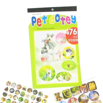 Libro di Adesivi Modello - Animali (12 pz.)