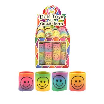 MINI MOLLE SPIRALE SMILEY Ø3.5 CM IN DISPLAY (60 pz.)
