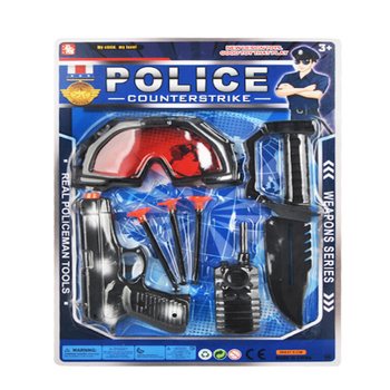 Set Gioco Polizia con Occhiali e Pistola a Ventose (6 pz.)