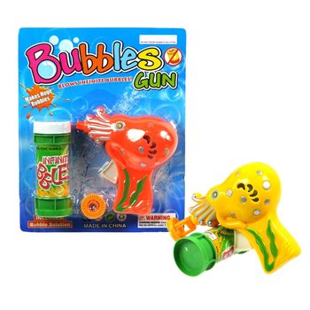 PISTOLA SPARA BOLLE DI SAPONE SU CARD (6 pz.)
