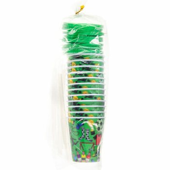 Bicchiere con Cannuccia / Bicchiere da Gelato - Calciatori (12 pz)
