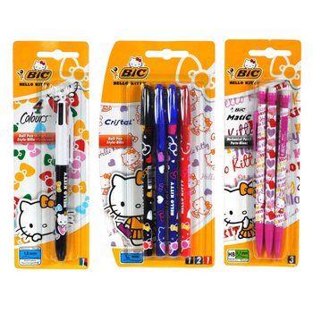 ASSORTIMENTO PENNE BIC HELLO KITTY SU CARD (12 pz.)
