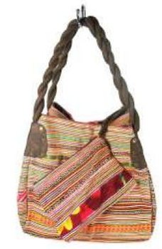 Borsa in Broccato B-FAIR Piccola Marrone - Fatta a Mano | {$companyname}