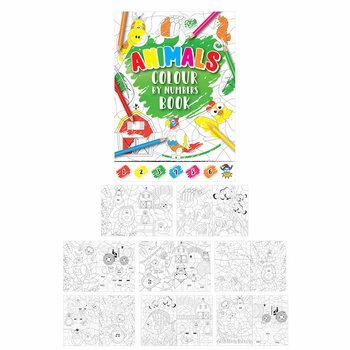 Libro da Colorare con Numeri - Animali (48 pezzi)