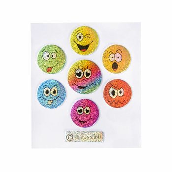 ADESIVI BRILLANTINATI - MODELLO: SMILEY (100 pz.)