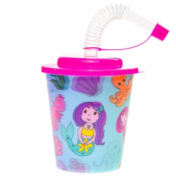 Bicchiere per Bevande / Gelato con Cannuccia – Sirena (12 pz.)