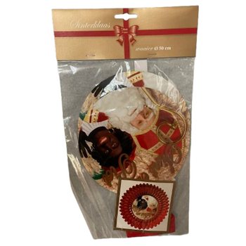VENTAGLIO DECORATIVO SINTERKLAAS &Oslash;50 CM - PIEGHEVOLE (6 pz.)