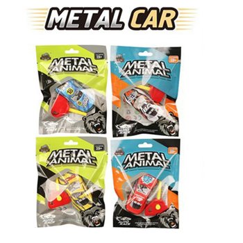 MACCHININA IN METALLO CON CHIAVE LANCIATRICE - IN SACCHETTO REGALO - COLORI MISTI (24 pz.)