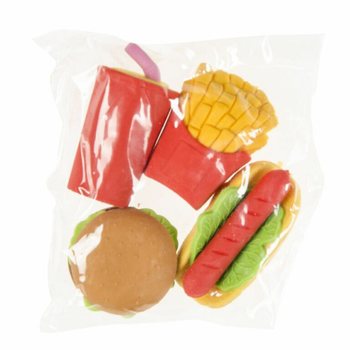 Set di 4 Gomme da Cancellare Fast Food (Espositore da 12)
