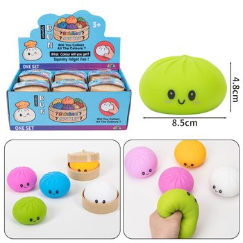 RAGE - Dumplings Squishy Bun GRANDI (8.5 x 8.5 x 4.8 cm) - Fidget Toy Virale 2026 (12 pz.)