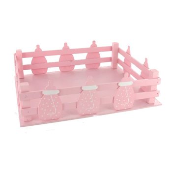 Cassetta decorativa rosa con biberon