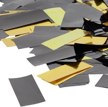 Cannone sparacoriandoli &ndash; Colore: Nero-Giallo - 40 cm - Partypopper (10 pz.)