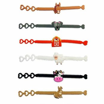 Braccialetti in silicone per bambini Animali della Fattoria (12 pezzi)