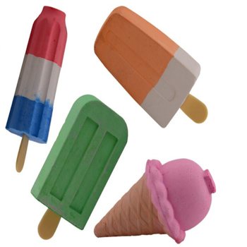 2 Gessetti da Marciapiede Grandi a Forma di Gelato (12 pz.)