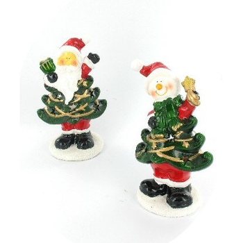 Portacandele Albero di Natale con Statuina (4 pz.)