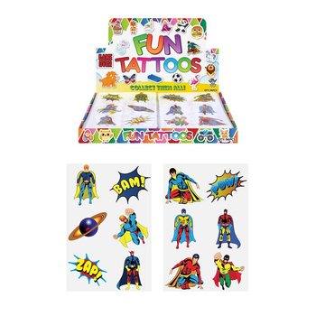 Tatuaggi Temporanei Fun – Modello: Supereroi (96 pz.)