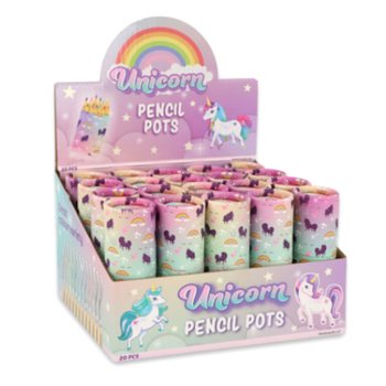 12 Matite Colorate in Tubo: Modello Unicorno - In Display (20 pz.)