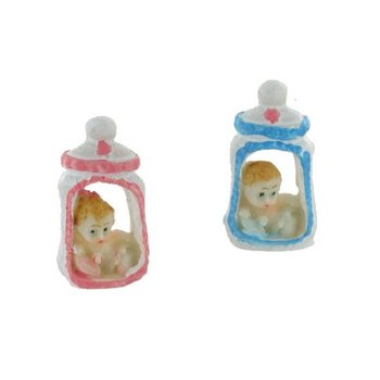 Decorazione Nascita - Neonato in Biberon 5,5 cm (12 pz.)