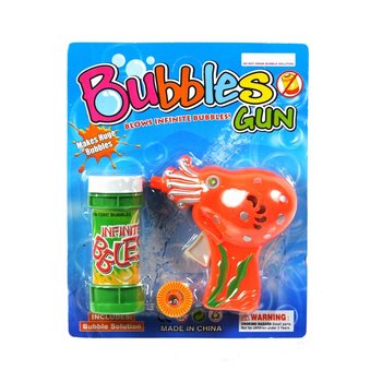 PISTOLA SPARA BOLLE DI SAPONE SU CARD (6 pz.)