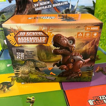 Kit di Costruzione Dinosauro 3D in Confezione Regalo - Display (8 pz.)