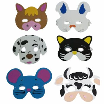 Maschere in Gommapiuma Animali della Fattoria (24 Pezzi)
