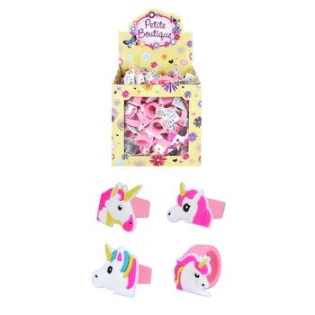 Anelli per Bambini Modello Unicorno in Display (156 pz)