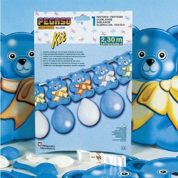 GRANDE GHIRLANDA DI PALLONCINI 2,3 METRI - BLU (5 pz.)