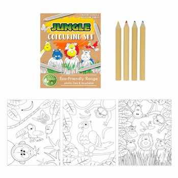ECO-FRIENDLY – Set da Disegno Animali della Giungla (25 pezzi)