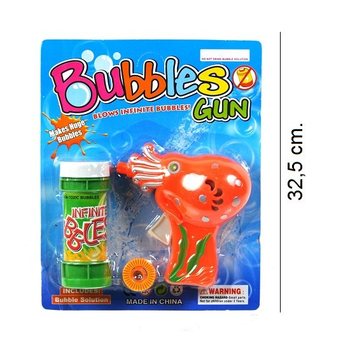 PISTOLA SPARA BOLLE DI SAPONE SU CARD (6 pz.)