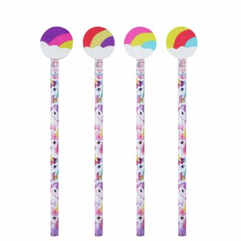 Matita Unicorno Arcobaleno con Gomma (24 pezzi)