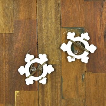 2 Pendenti Fiocco di Neve in Legno (12 pezzi)