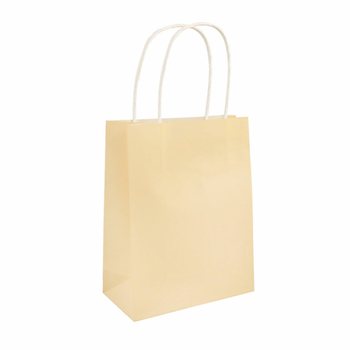 SACCHETTO DI CARTA CON MANICI - 14x21x7 cm - Colore: AVORIO (24 pz)