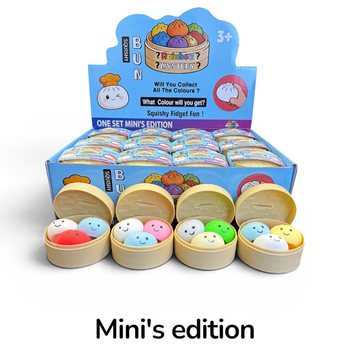 RAGE - Squishy MINI&rsquo;S EDITION Bun Dumplings PICCOLO (5.3 x 5.3 x 4.1 Cm) Viral 2026 Fidget Toy (24 pz.)