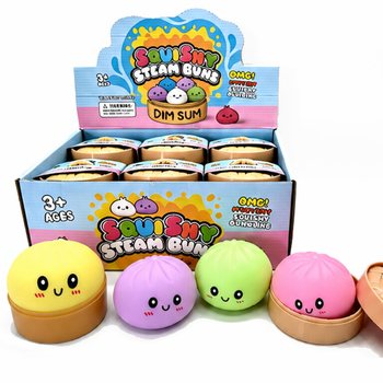 RAGE - Squishy Bun Dumplings GRANDE (Dim. 8.5x8.5x4.8 cm) - Viral 2026 Fidget Toy (12 pz.)