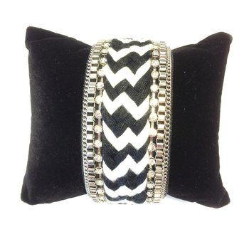 Bracciale Stile Ibiza Nero e Bianco (1 pz)
