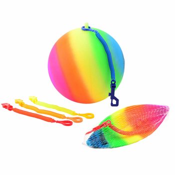 PALLA ARCOBALENO CON CORDINO / BUNGEE BALL &Oslash;23 Cm (36 pz)