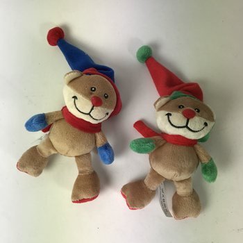 ORSETTO NATALIZIO DI PELUCHE CON CAPPELLO (12 pz.)