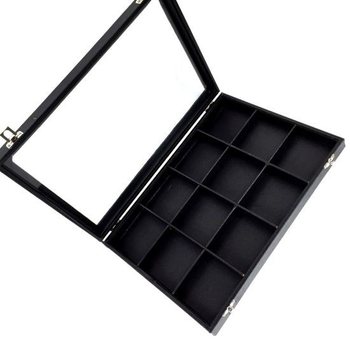 ESPOSITORE PER PERLINE NERO 12 SCOMPARTI + COPERCHIO